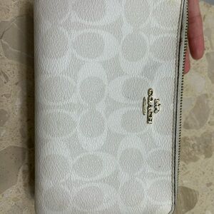 Coach White Zip Wallet